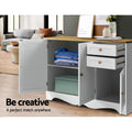 Artiss Buffet Sideboard 3 Door White BERNE Storage Cabinet