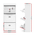 Artiss Shoe Rack Cabinet 18 Pairs 3-Tier White Sena
