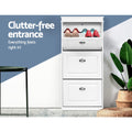 Artiss Shoe Rack Cabinet 18 Pairs 3-Tier White Sena