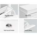 Artiss Shoe Rack Cabinet 18 Pairs 3-Tier White Sena