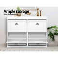 Artiss Shoe Rack Cabinet 16 Pairs 4-Tier White