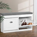 Artiss Shoe Rack Cabinet Bench 8 Pairs White Storage
