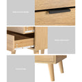 Artiss Bedside Table 2 Drawer Pine Nightstand Storage