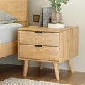 Artiss Bedside Table 2 Drawer Pine Nightstand Storage