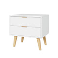 Artiss Bedside Table 2 Drawers White