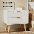 Artiss Bedside Table 2 Drawers White