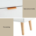 Artiss Bedside Table 2 Drawers White