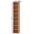 Artiss 8 Tier Bookshelf MILO Pine Wood Storage