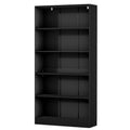 Artiss ANTON 5 Tier Bookshelf Black Storage Shelves
