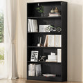 Artiss ANTON 5 Tier Bookshelf Black Storage Shelves