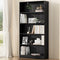 Artiss ANTON 5 Tier Bookshelf Black Storage Shelves