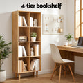 Artiss 4 Tier Bookshelf Bookcase Pine Wood Storage 80cm