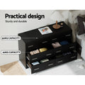 Artiss 6 Drawer Chest Black Wood Storage Cabinet