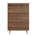 Artiss 5 Chest of Drawers MIRI Walnut
