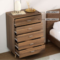 Artiss 5 Chest of Drawers MIRI Walnut