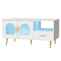 Artiss LED Coffee Table White Shelf Drawer Storage