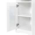 Artiss L-Shape Computer Desk 150cm White with Shelf Cabinet