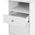 Artiss L-Shape Computer Desk 150cm White with Shelf Cabinet