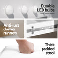 Artiss Dressing Table with Stool 12 LED Bulbs White
