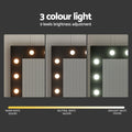 Artiss Dressing Table with Stool LED Bulbs Black