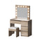 Artiss Dressing Table Set 12 LED Bulbs Mirror Stool Wood