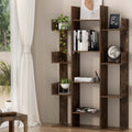 Artiss Tree-Shaped Bookshelf ROMI Walnut Wood Storage