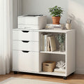 Artiss 3 Drawer Mobile Filing Cabinet White Printer Stand