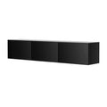 Artiss 200CM TV Cabinet Black High Gloss 3 Cabinets Floating