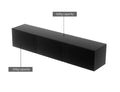 Artiss 200CM TV Cabinet Black High Gloss 3 Cabinets Floating