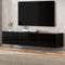 Artiss 200CM TV Cabinet Black High Gloss 3 Cabinets Floating