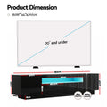 Artiss TV Unit 180cm Black Storage Drawer RGB LED Entertainment