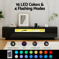 Artiss TV Unit 180cm Black Storage Drawer RGB LED Entertainment