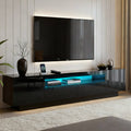 Artiss TV Unit 180cm Black Storage Drawer RGB LED Entertainment