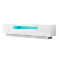 Artiss TV Unit 180cm White Storage Drawer RGB LED Entertainment