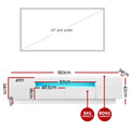 Artiss TV Unit 180cm White Storage Drawer RGB LED Entertainment