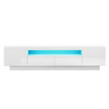 Artiss TV Unit 180cm White Storage Drawer RGB LED Entertainment