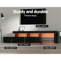 Artiss TV Cabinet Entertainment Unit 215cm Black LED