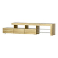 Artiss TV Cabinet 215cm LED Entertainment Unit Pine