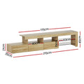 Artiss TV Cabinet 215cm LED Entertainment Unit Pine