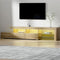 Artiss TV Cabinet 215cm LED Entertainment Unit Pine
