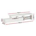 Artiss TV Cabinet Entertainment Unit 215cm LED White