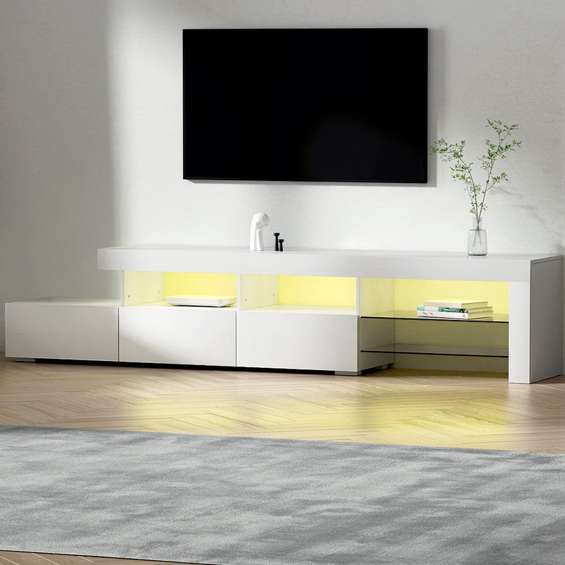 Artiss TV Cabinet Entertainment Unit 215cm LED White