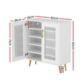 Artiss Shoe Rack 5-Tier 20 Pairs Storage Cabinet LED Light