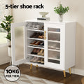 Artiss Shoe Rack 5-Tier 20 Pairs Storage Cabinet LED Light