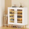 Artiss Shoe Rack 5-Tier 20 Pairs Storage Cabinet LED Light