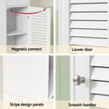 Artiss 170cm Tall Bathroom Storage Cabinet White Corner Louver Door
