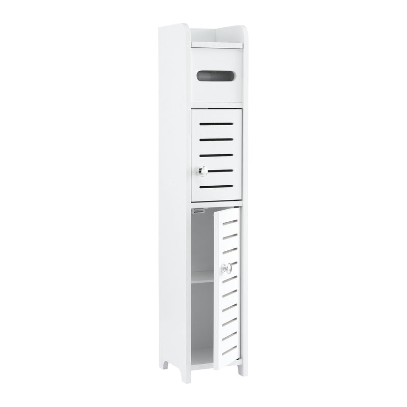 Artiss Bathroom Cabinet 3-Tier Toilet Paper Holder White Slim