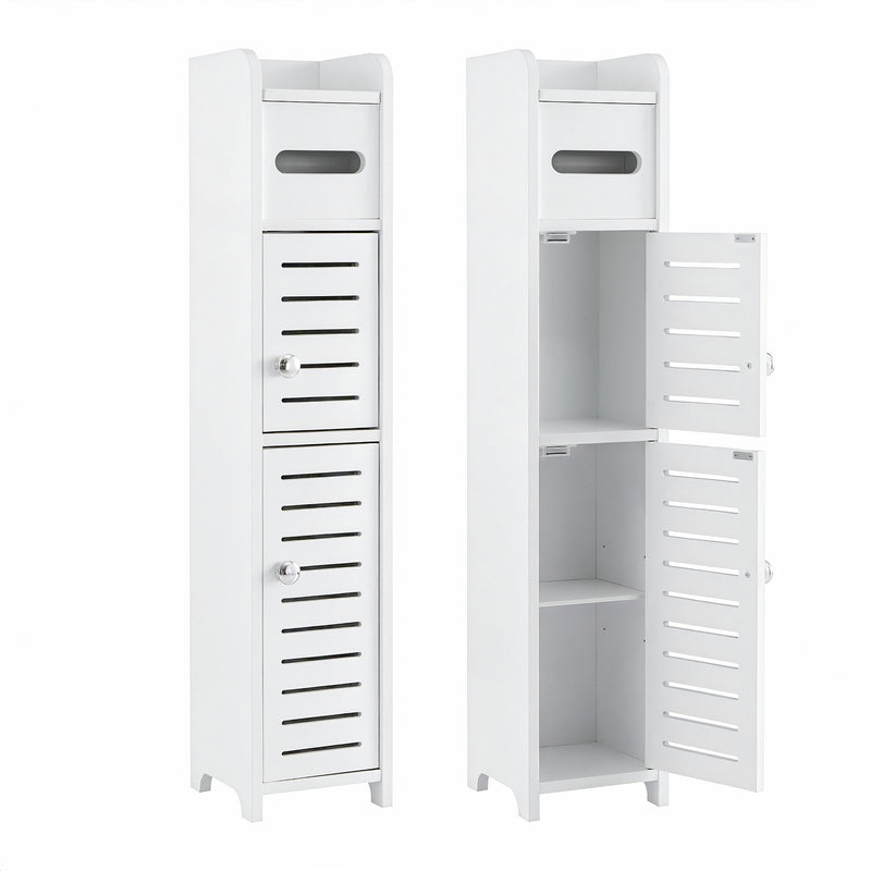 Artiss 2x Bathroom Cabinet 3-Tier Toilet Paper Holder White