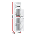 Artiss 2x Bathroom Cabinet 3-Tier Toilet Paper Holder White