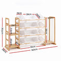 Keezi 3-in-1 Kids Toy Storage Organiser with 12 Bins, Shelves & Animal Storage